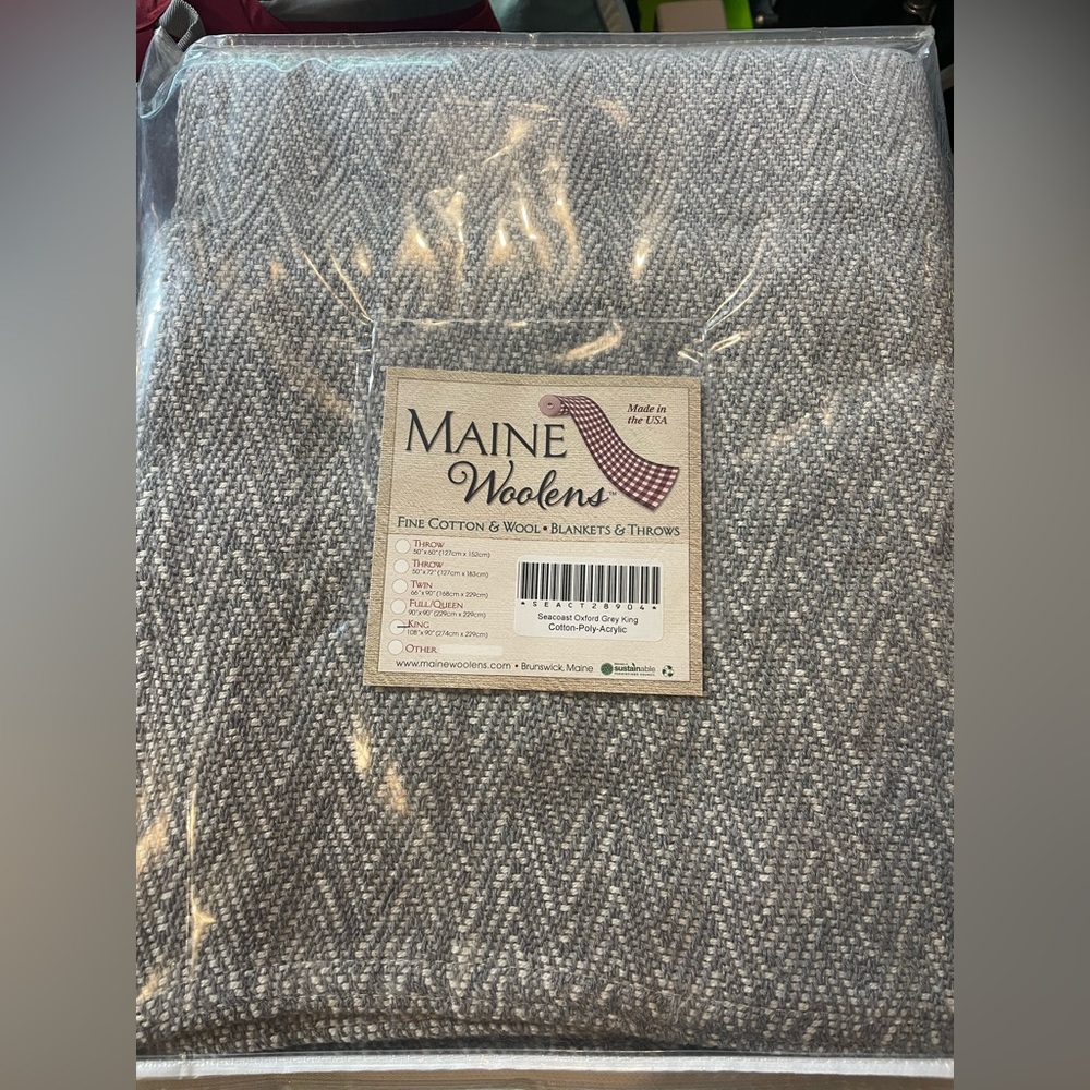 Maine Woolens Seacoast Oxford Grey